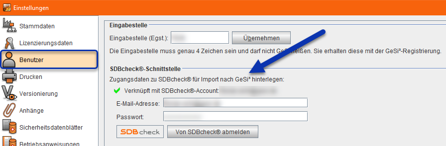 Import von Sicherheitsdatenblättern
